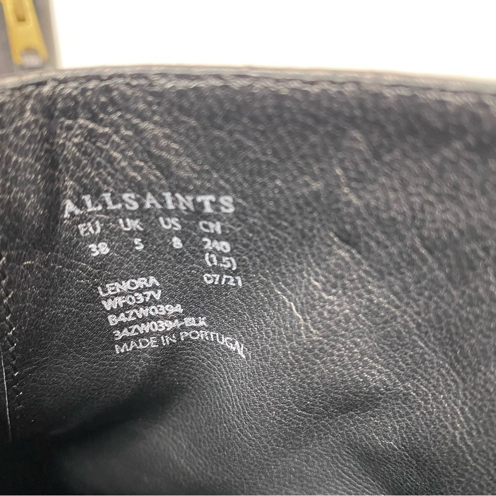 All Saints Lenora Black Leather Bootie 8 - Picture 11 of 14